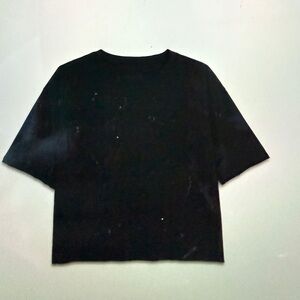 Frank & Eileen Black Relaxed Boxy Short Sleeve Tee